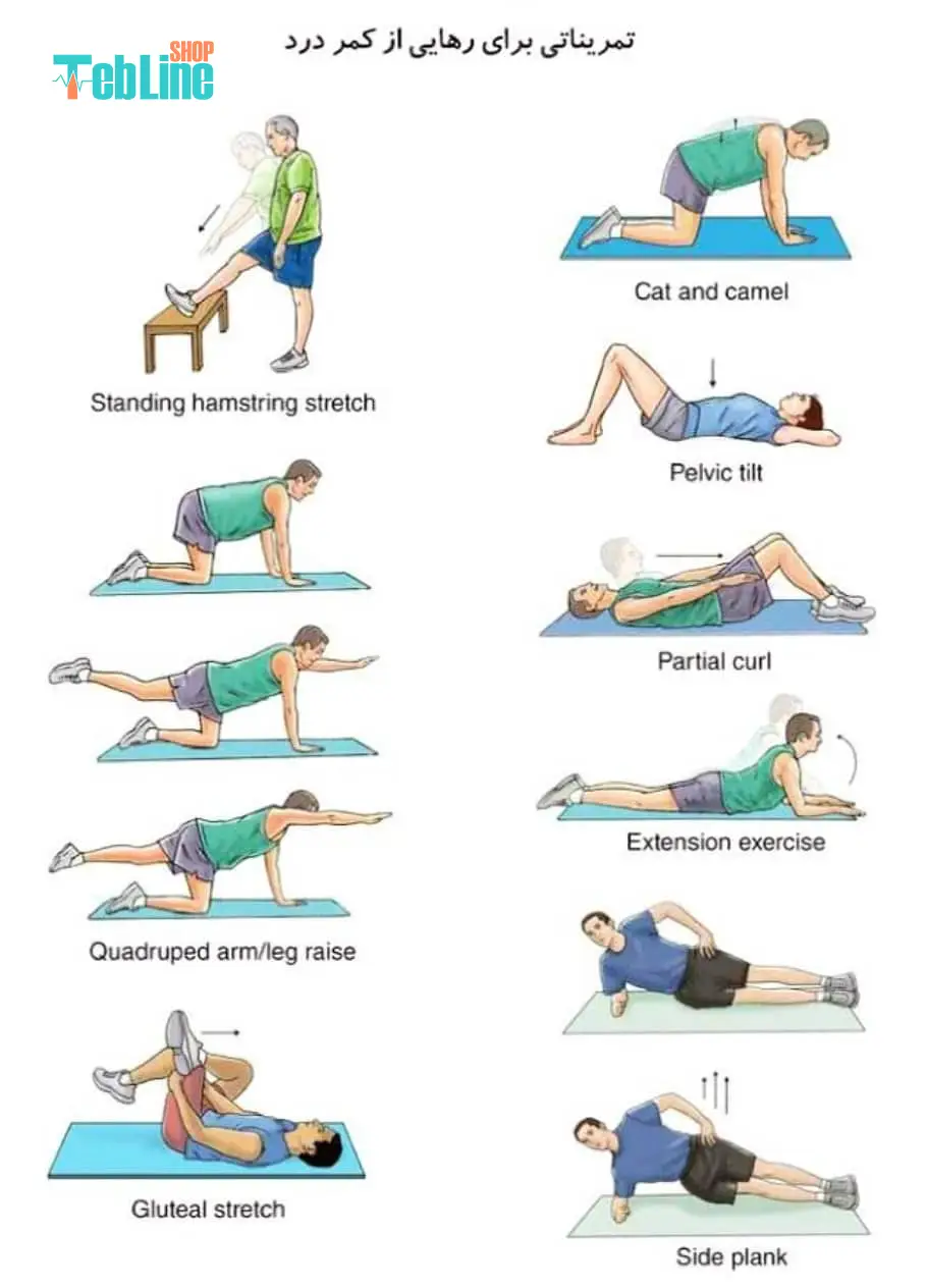 تمرینات ورزشی برای درمان دیسک کمر