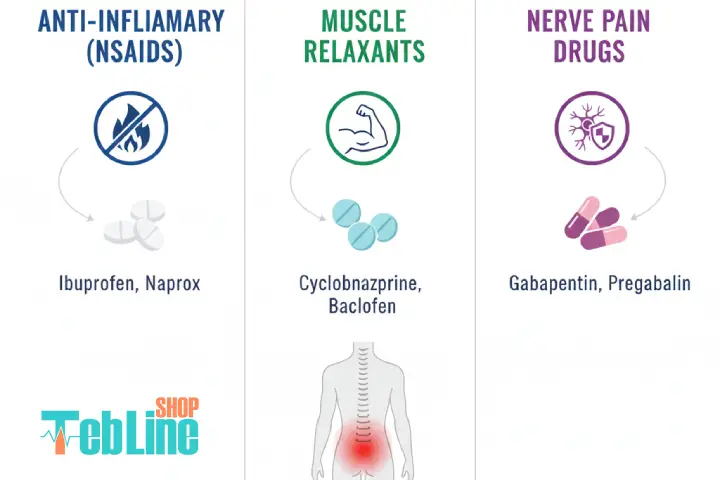 عملکرد انواع قرص مسکن برای درد کمر